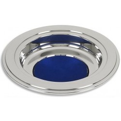 Offering Plate-Silver-Blue Pad