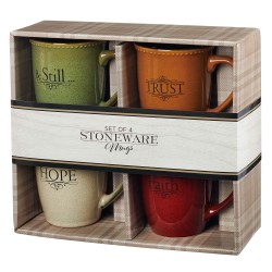 Ceramic Mug Set-Faith Trust...