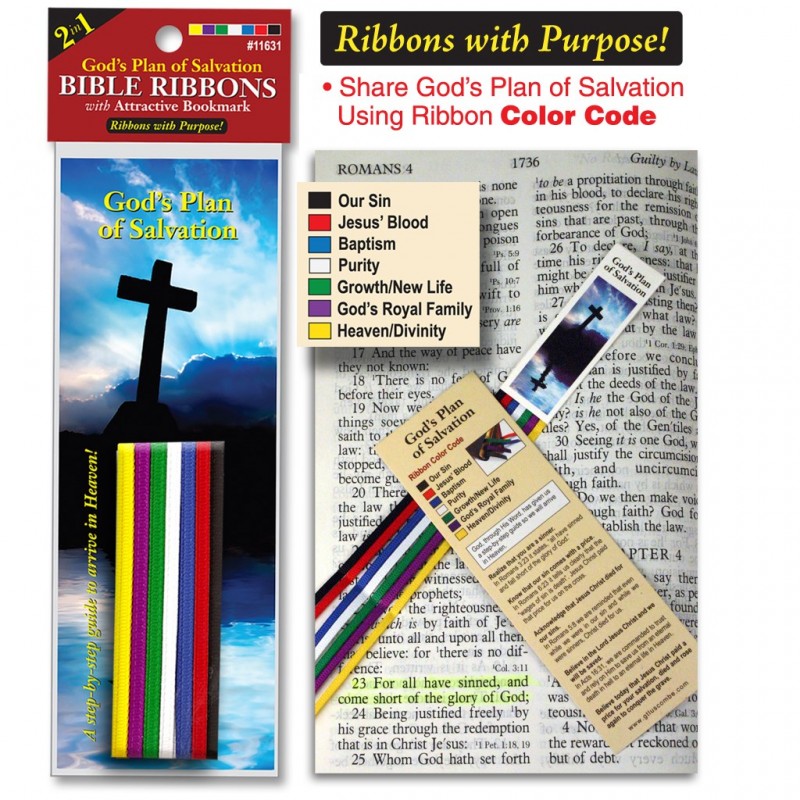 Bible Ribbons w/BookmarkPlan Of Salvation