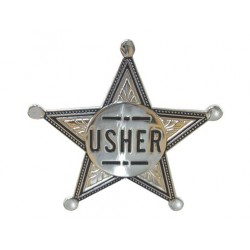 Badge-Usher-Pin Back (2"...