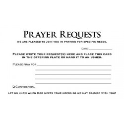 Pew Card-Prayer Requests...