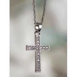 Necklace-Cross Necklace-Silver