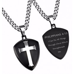Necklace-Black R2 Shield...