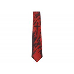 Tie-Cross-Polyester-Red