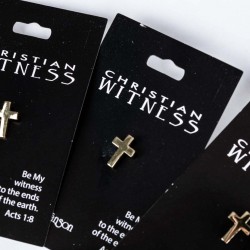 Lapel Pin-Simple Cross-Gold...