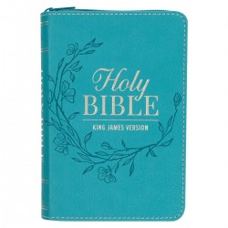 KJV Pocket Bible-Teal Faux...