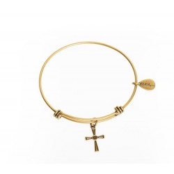 Bracelet-Gold Cross 2-Bangle