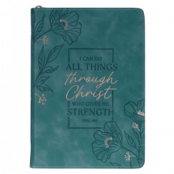 Journal Classic W/ Zip-Teal...