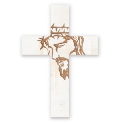 Wall Cross-Carved-Jesus...